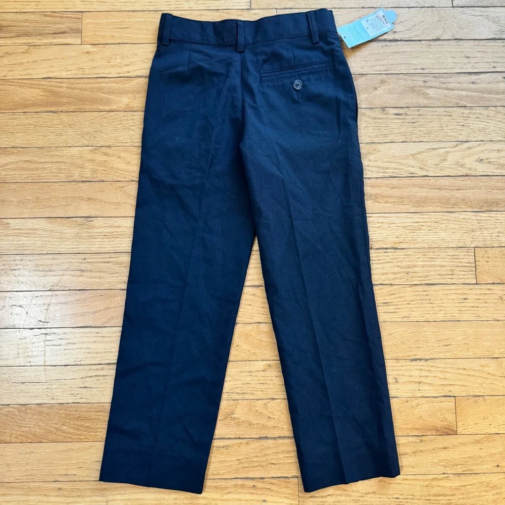 Cat & Jack Boys Navy Blue Dress Pants School Uniform Size 6 Adjustable Waist NWT